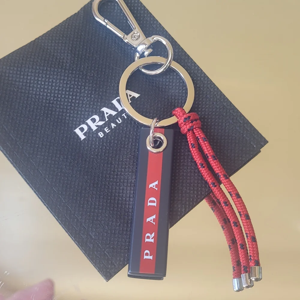Prada Red and Black Keychain